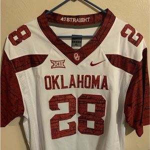 Authentic Nike Football Jersey, Oklahoma Sooners, Adrian Peterson, No. 28.